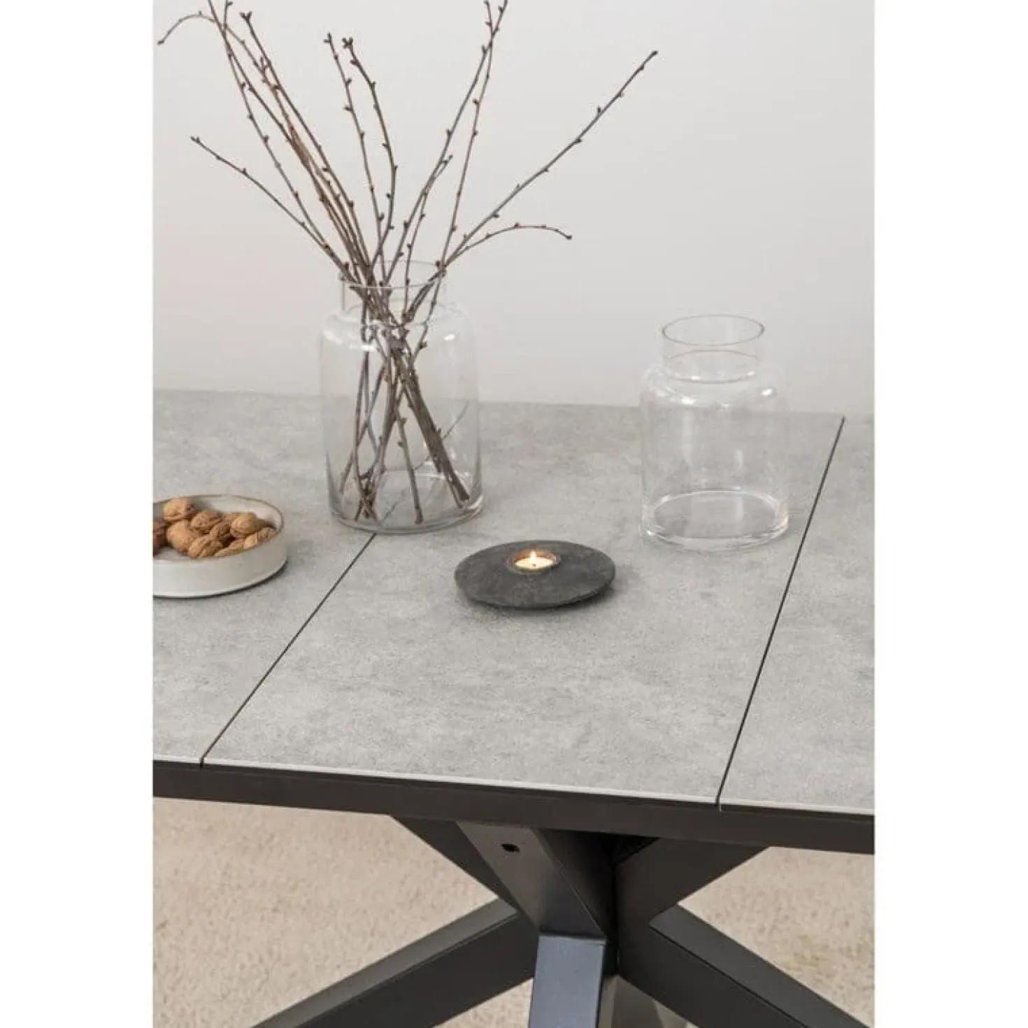 Zuvio Uitschuifbare Eettafel Grijs Keramiek 210cm