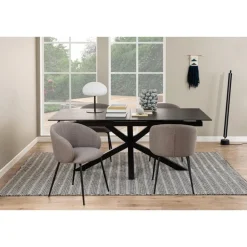 Zuvio Uitschuifbare Eettafel Zwart Keramiek 240cm