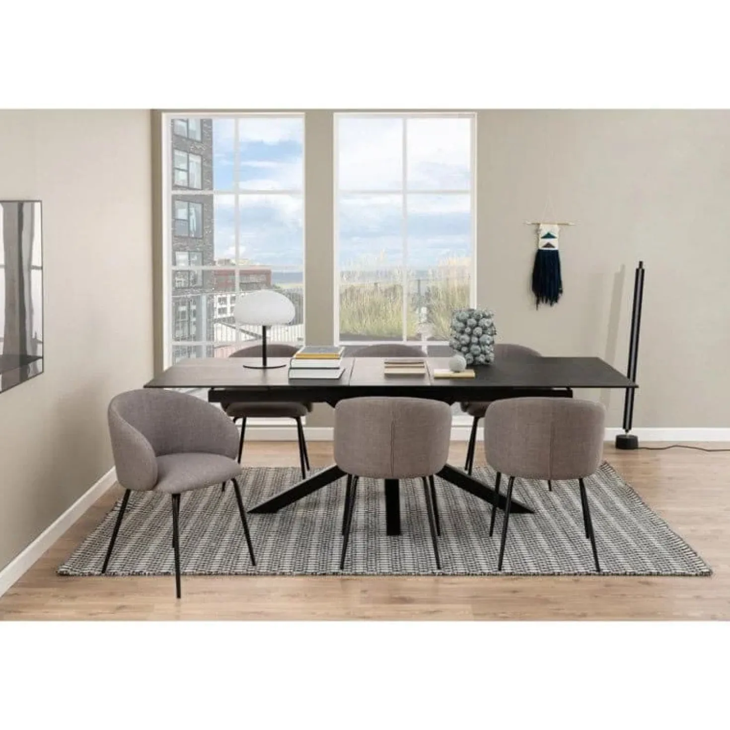 Zuvio Uitschuifbare Eettafel Zwart Keramiek 240cm