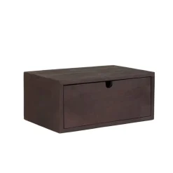 Zwevend Nachtkastje Hover Espresso Mangohout 45cm