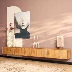 Zwevend Tv meubel Martin Naturel 280 cm
