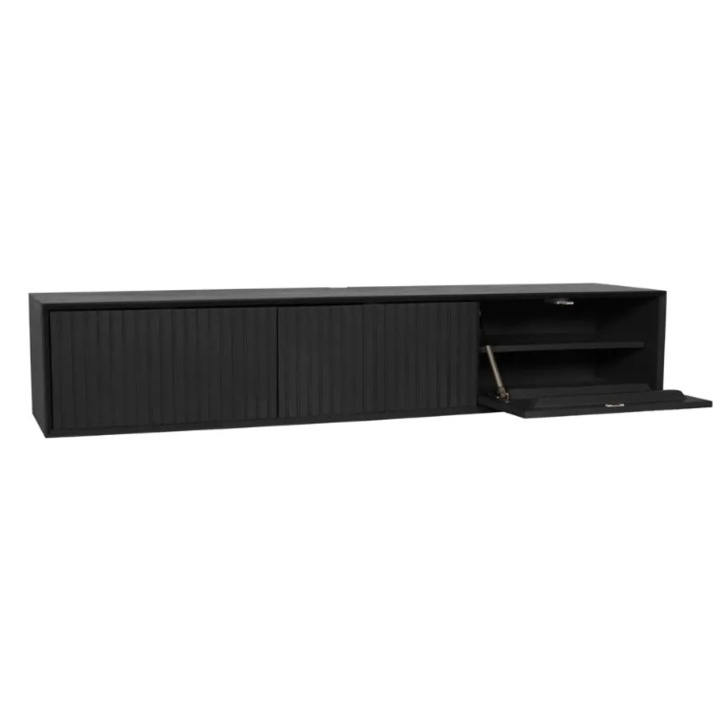 Zwevend Tv meubel Martin Zwart 160 cm