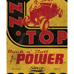 ZZ Top Rock and Roll Power - metalen bord
